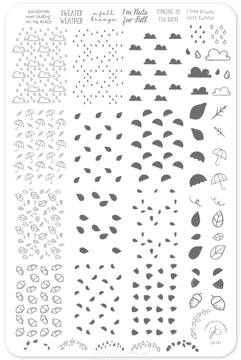 Clear Jelly Stamper Fallpaper CjS-131 stamping plade regn
