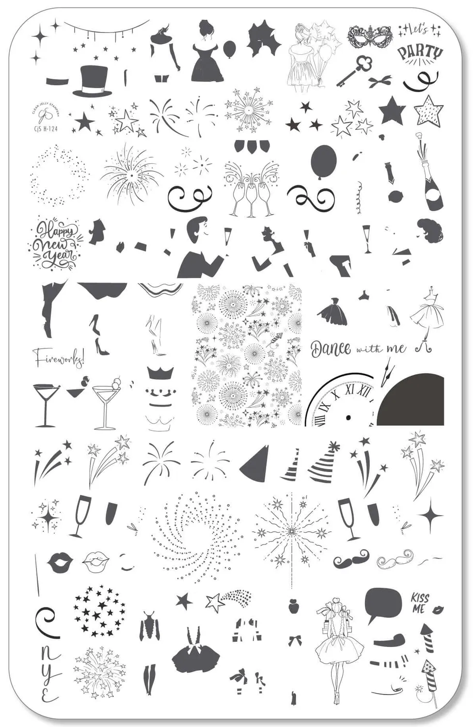 Clear Jelly Stamper CjSH-124 stempelplade Dance with Me 14x9