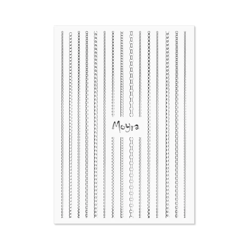 Moyra Chain 02 Silver negle strips 15 stk sølv