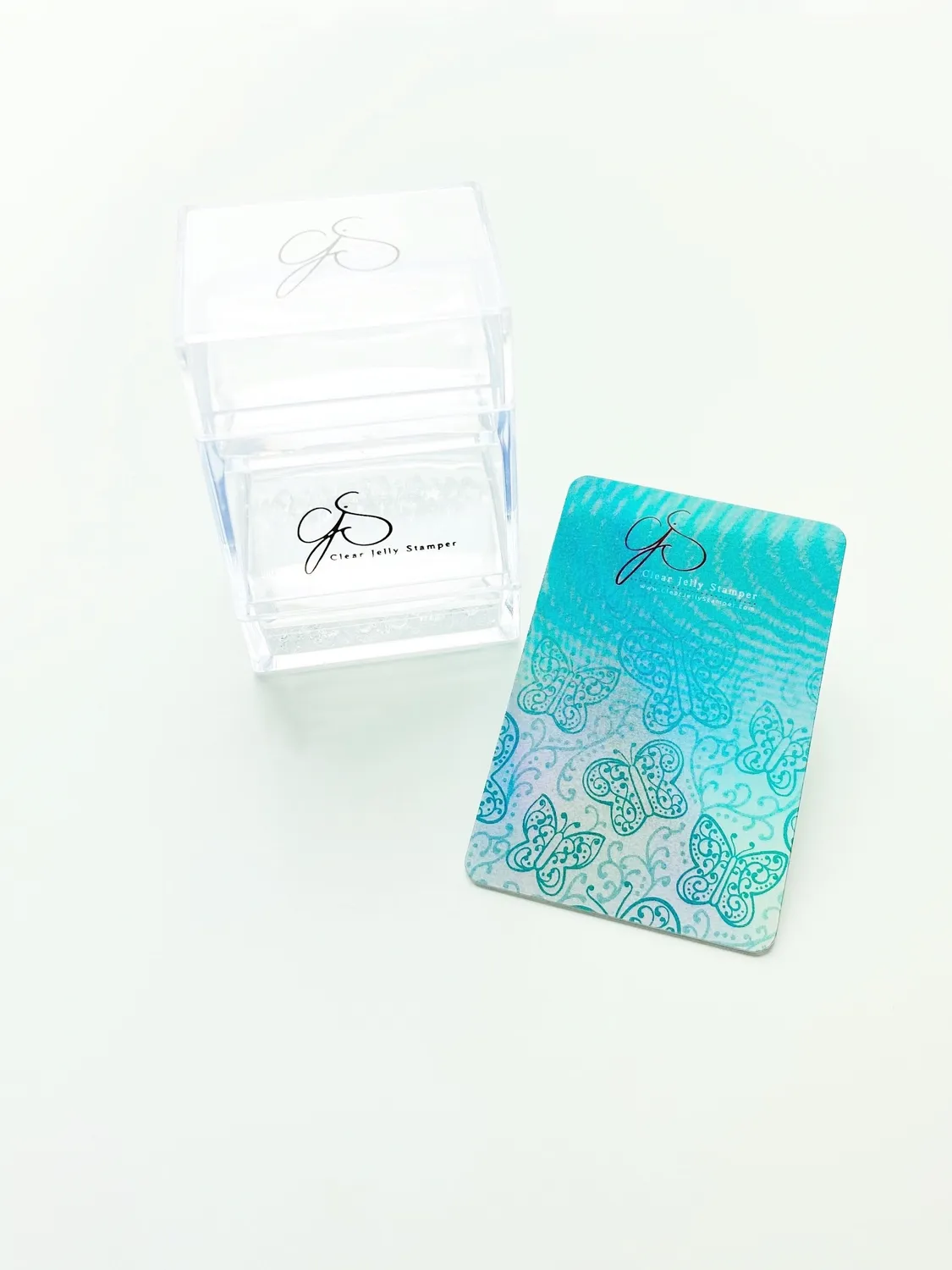 Clear Jelly Stamper Bling Cubed neglestamper Clear stor gennemsigtig
