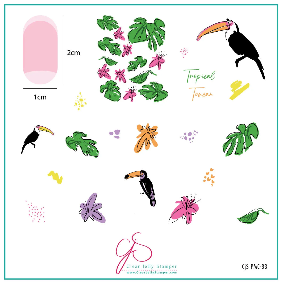 Clear Jelly Stamper Plate of Month juli 2023 sæt 8cm