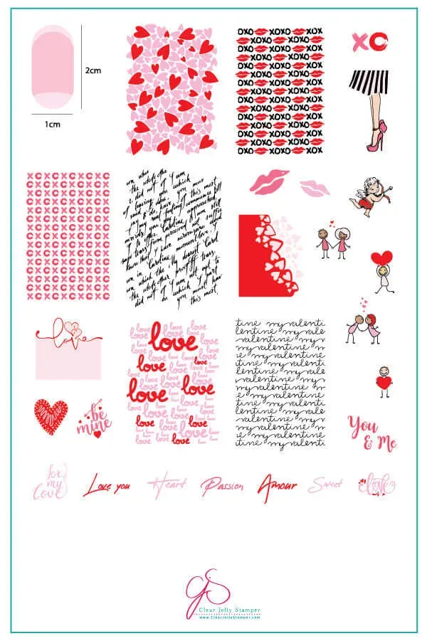Clear Jelly Stamper CjSV-24 All You Need Is Love stampingplade kys