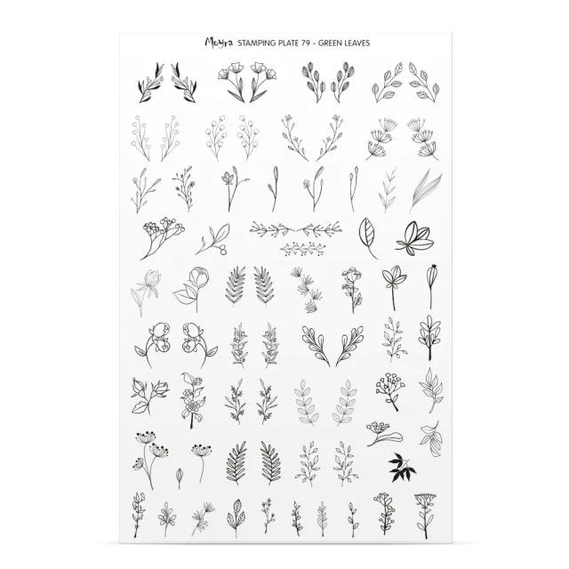 Moyra Try-on plate sheet No. 79 negleprøveark gennemsigtig