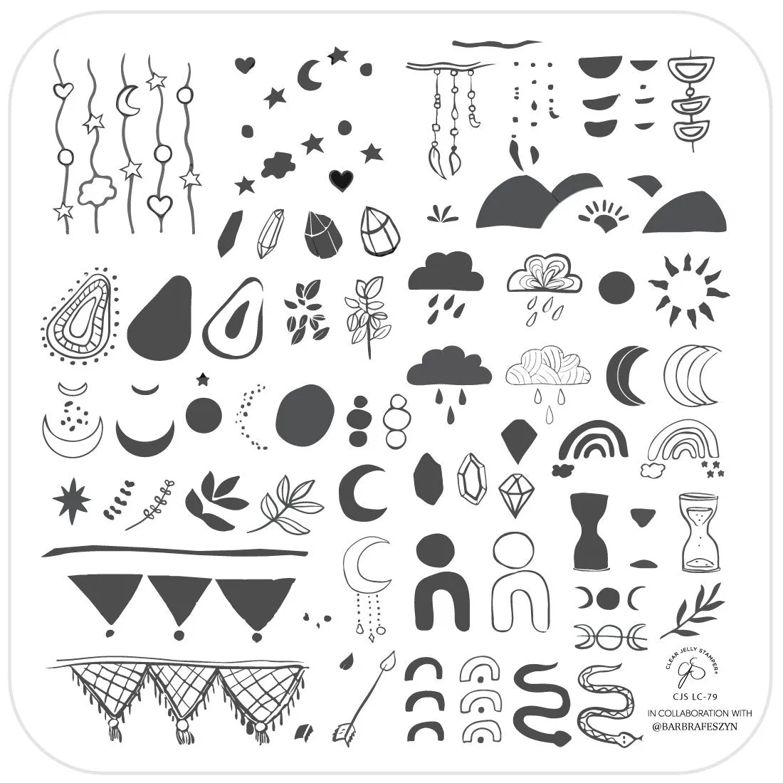 Clear Jelly Stamper CjSLC-79 Sun Bloom stempelplade 8x8