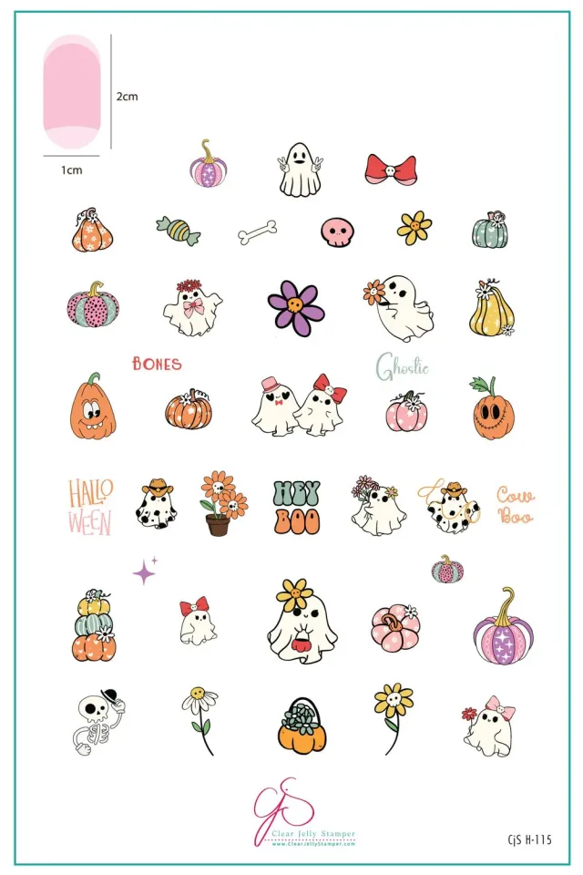 Clear Jelly Stamper H-115 Hey Boo stampingplade halloween