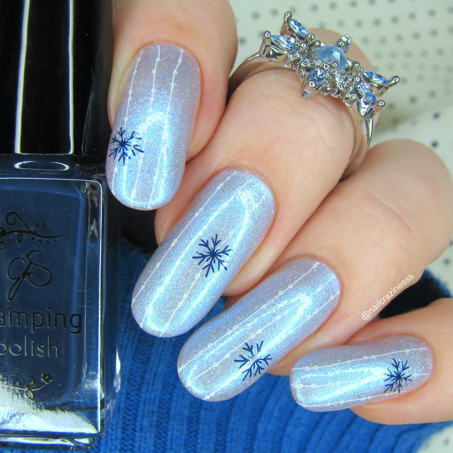 Clear Jelly Stamper CjS-376 stampingplade Snowflakes on Chains