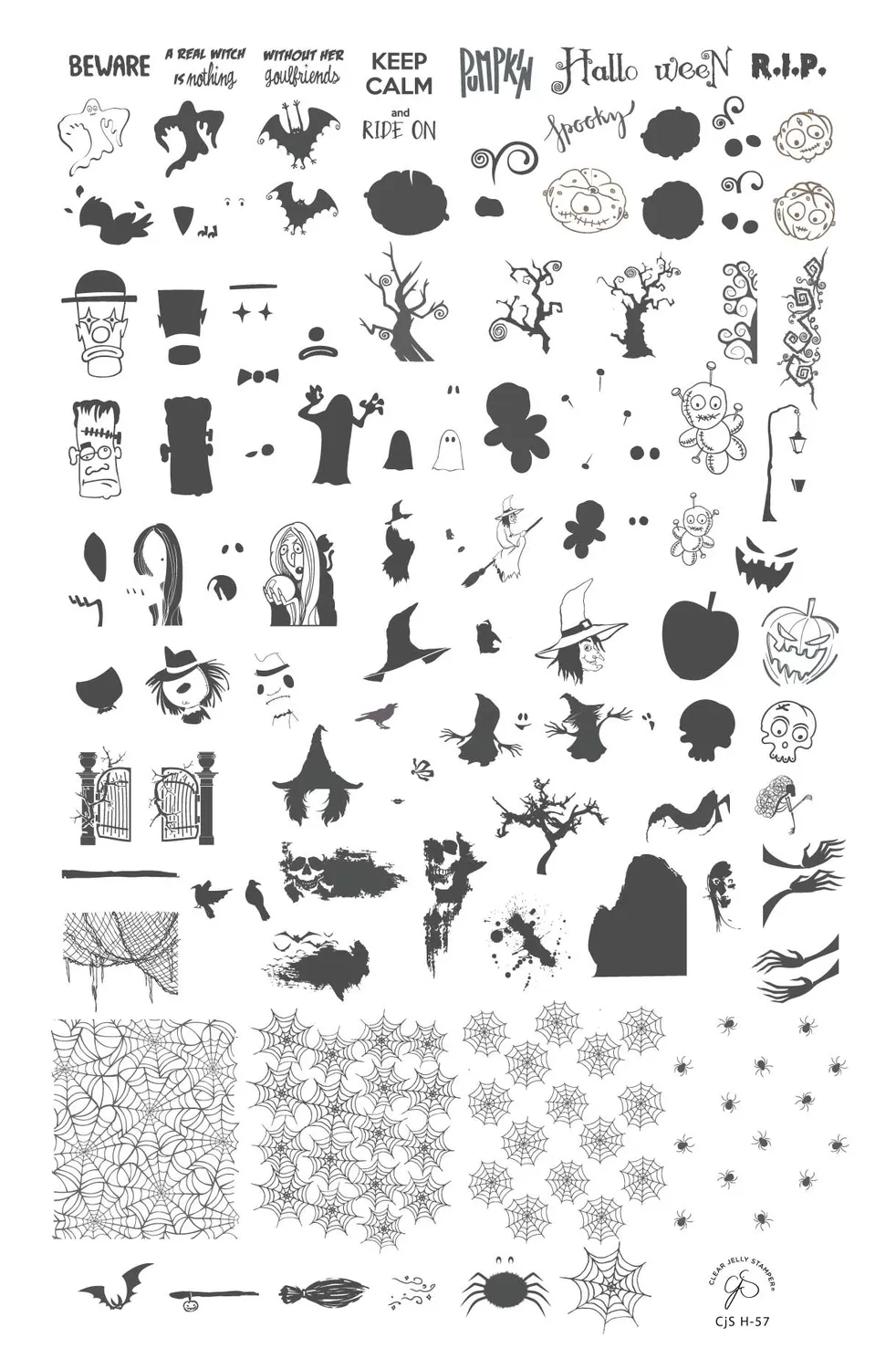 Clear Jelly Stamper Goulfriends CjSH-57 stampingplade halloween