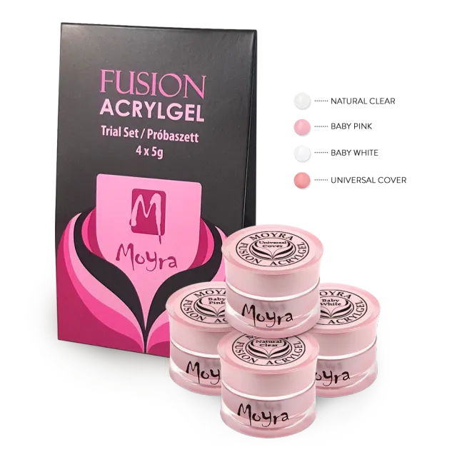 Moyra Fusion Baby Boomer akrylgel sæt 4x5 g nude