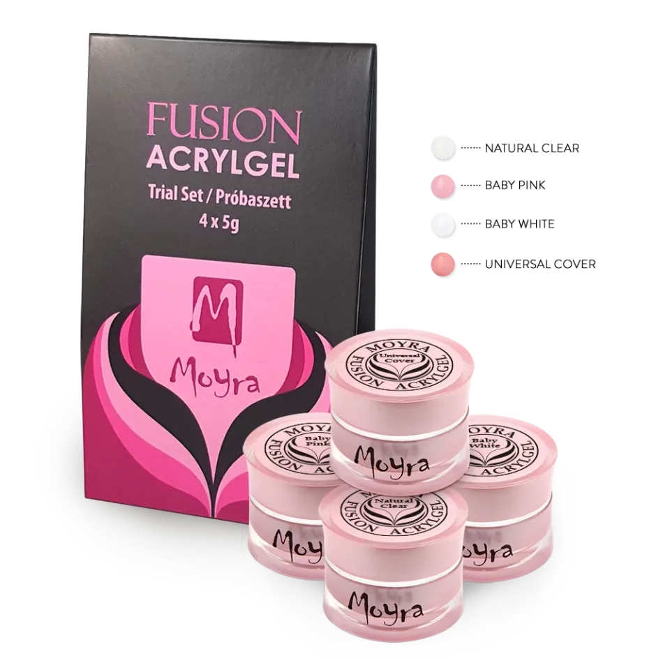 Moyra Fusion Baby Boomer akrylgel sæt 4x5 g nude