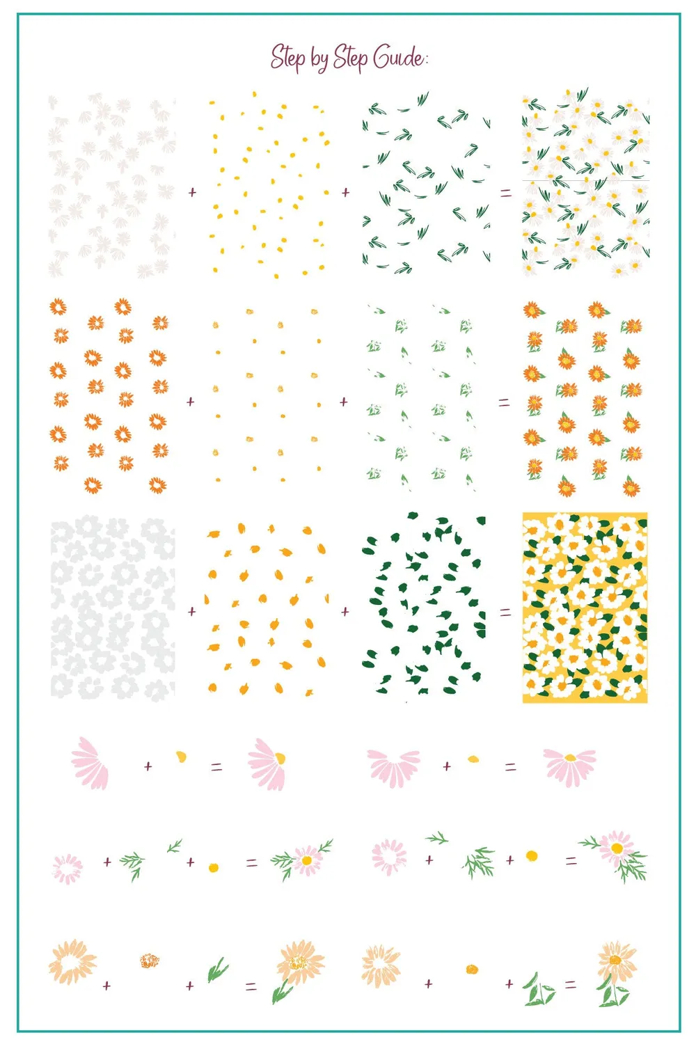 Clear Jelly Stamper CjS-385 Crazy for Daisies plade 14x9 marguerit