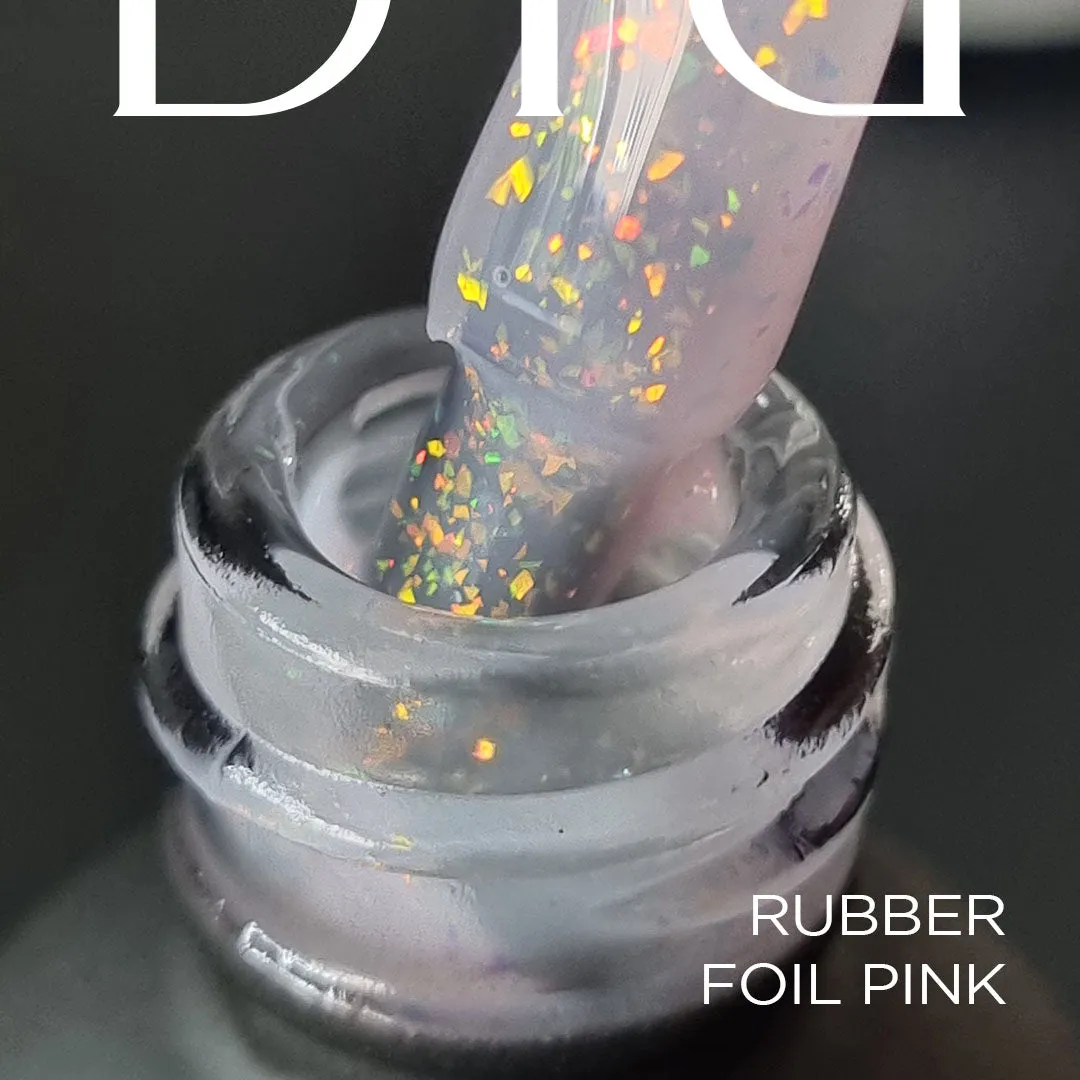 Didier Lab Rubber Base Foil Pink base coat glitter