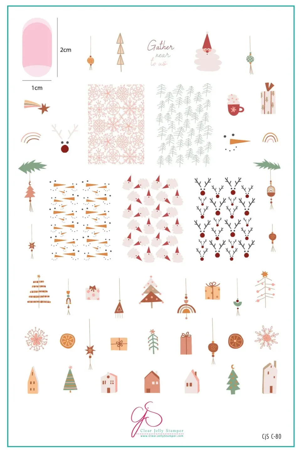 Clear Jelly Stamper CjSC-80 Gather Near to Us stampingplade jul
