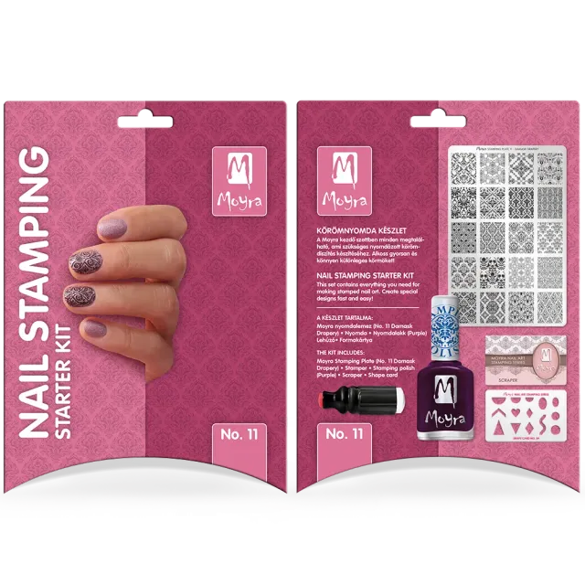 Moyra 11 Damask Drapery stamping startsæt komplet
