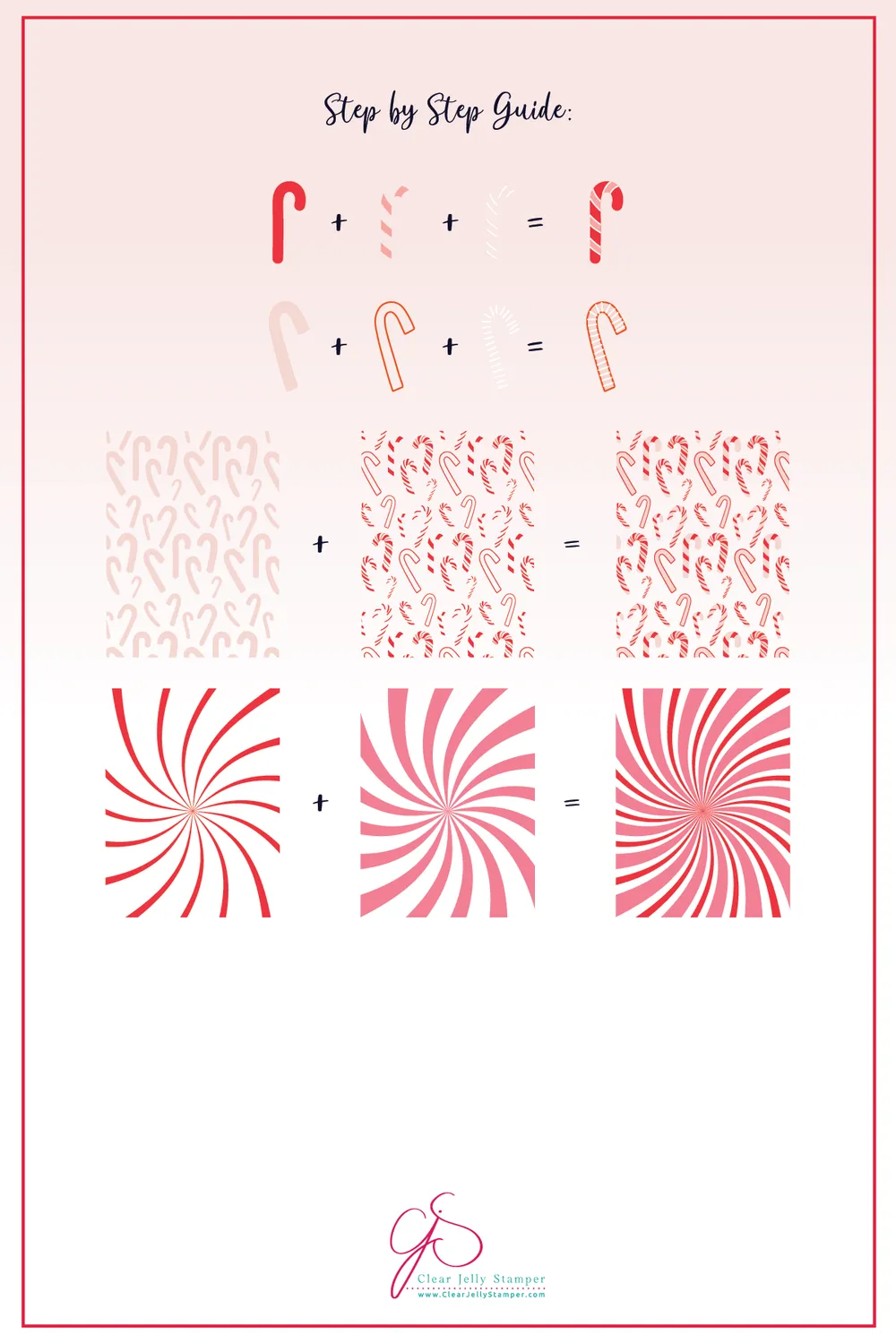 Clear Jelly Stamper CjSC-100 Peppermint Parade stampingplade jul 14x9 cm