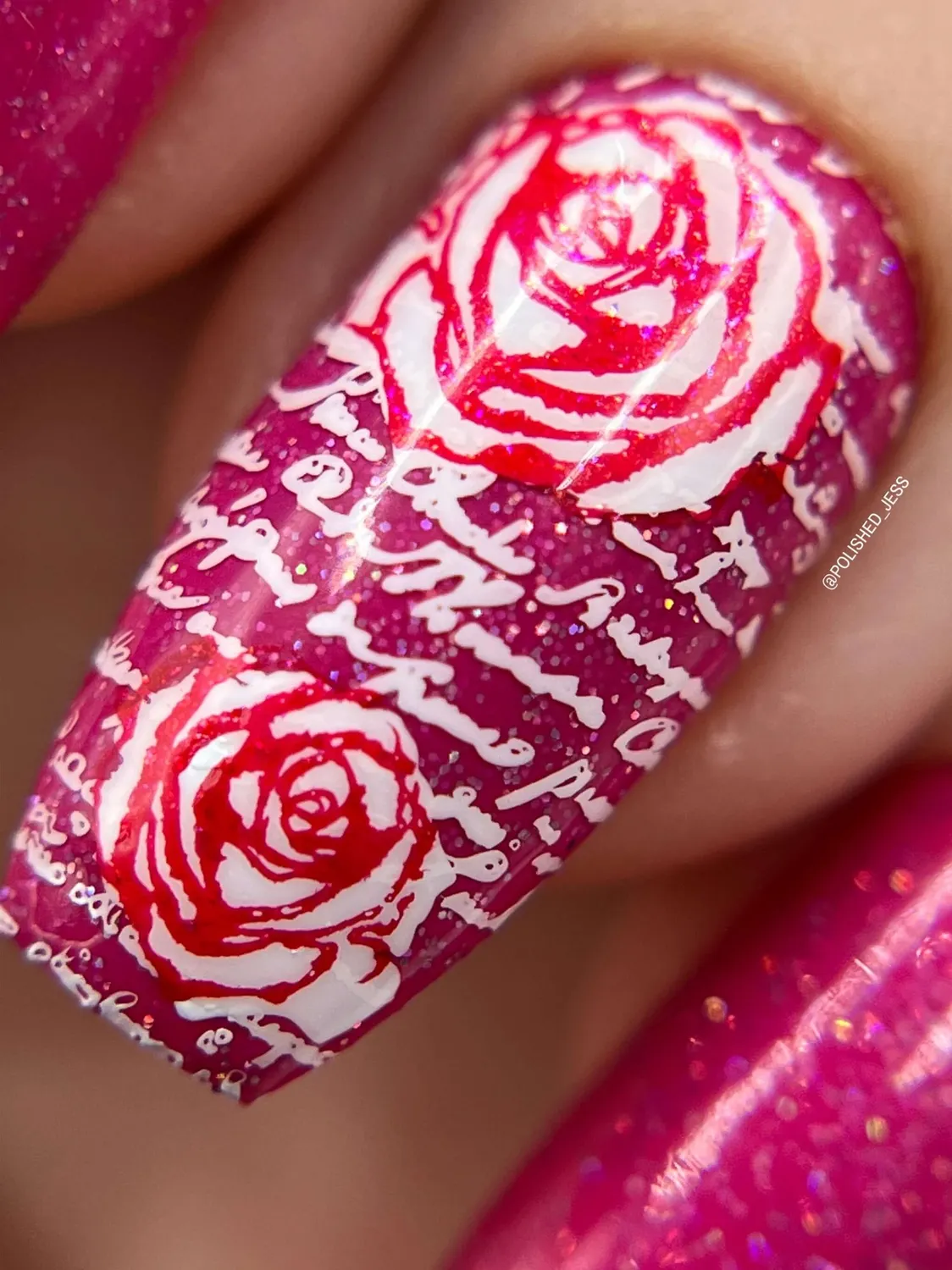 Clear Jelly Stamper V-36 My Edgy Valentine stamping plate 8x8