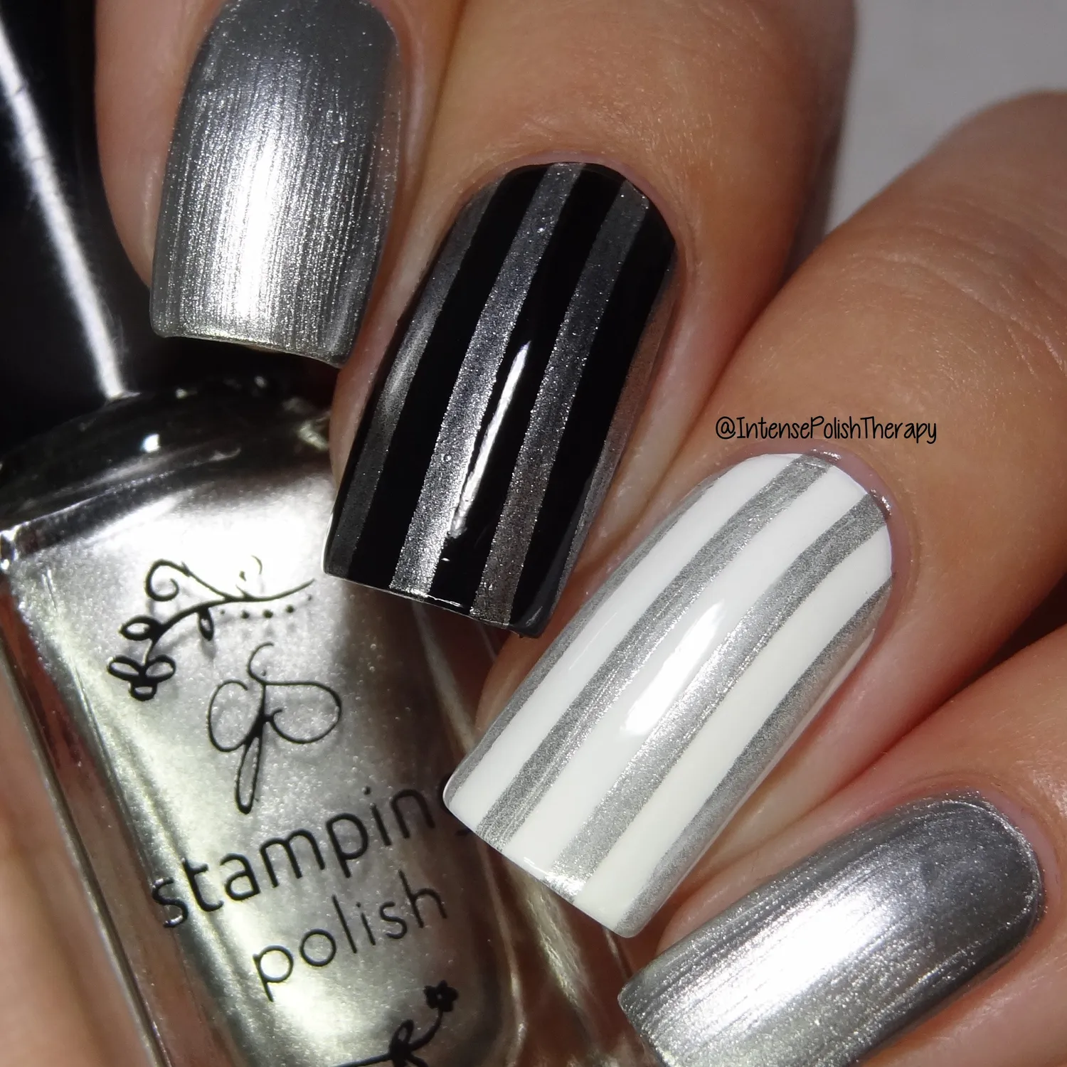 Clear Jelly Stamper 45 Molten Alloy stamping lak 5ml sølv metallic