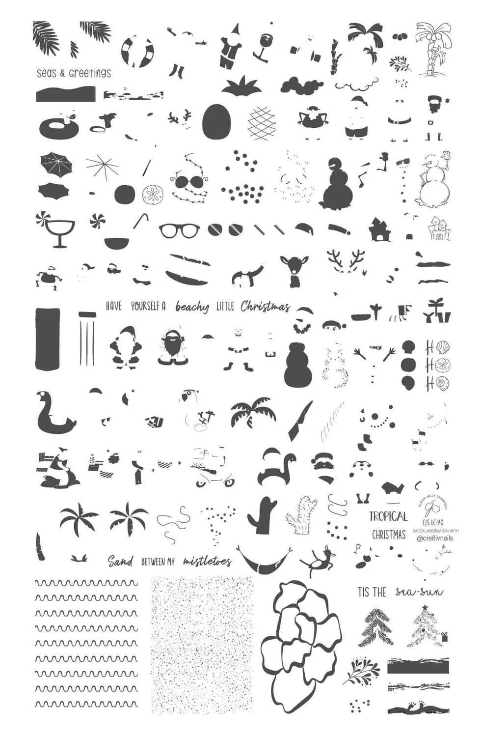 Clear Jelly Stamper CjSLC-90 Sand Between My Mistletoes stempelplade jul