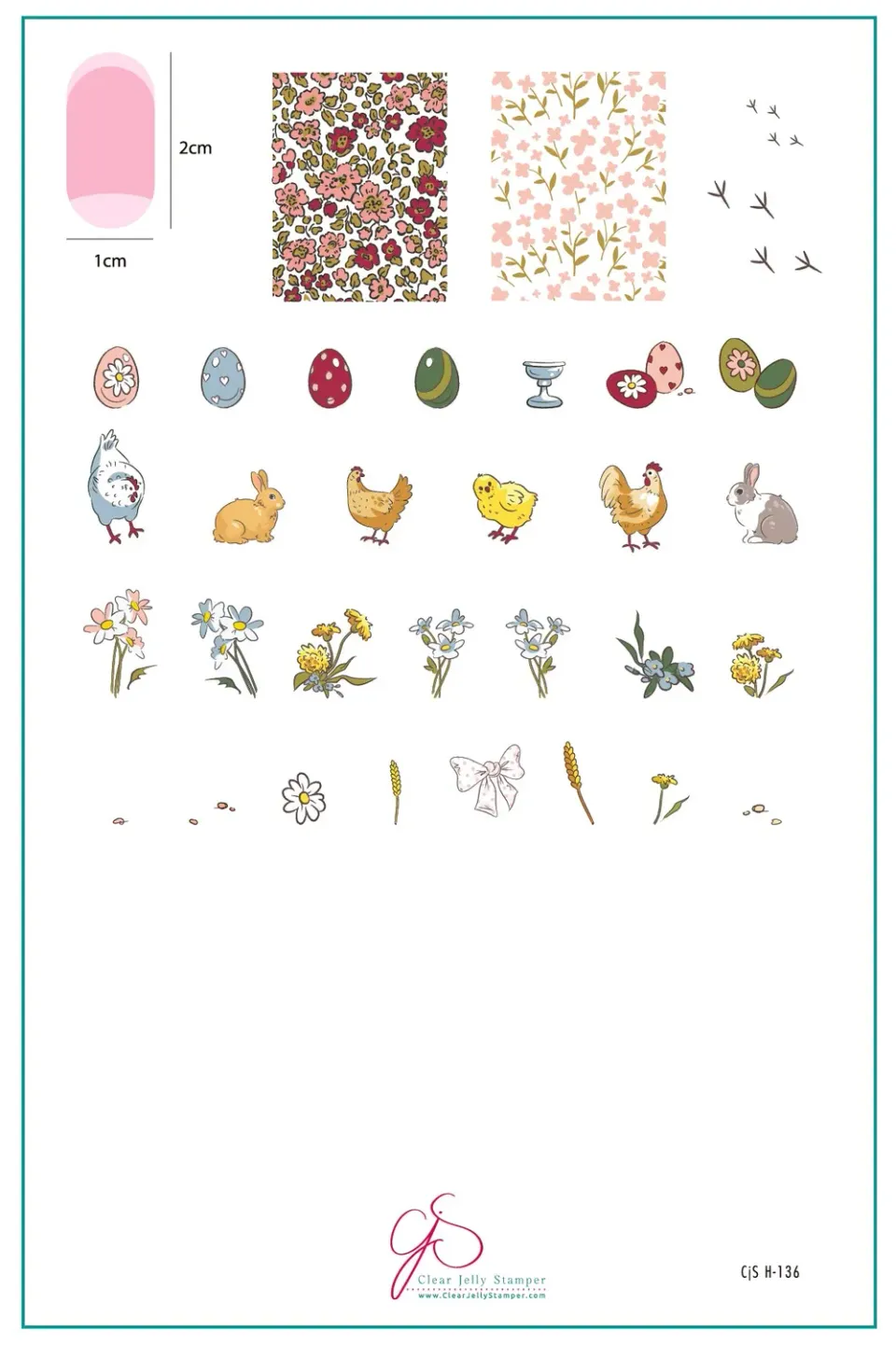 Clear Jelly Stamper Easter on the Prairie CjSH-136 stempelplade påske