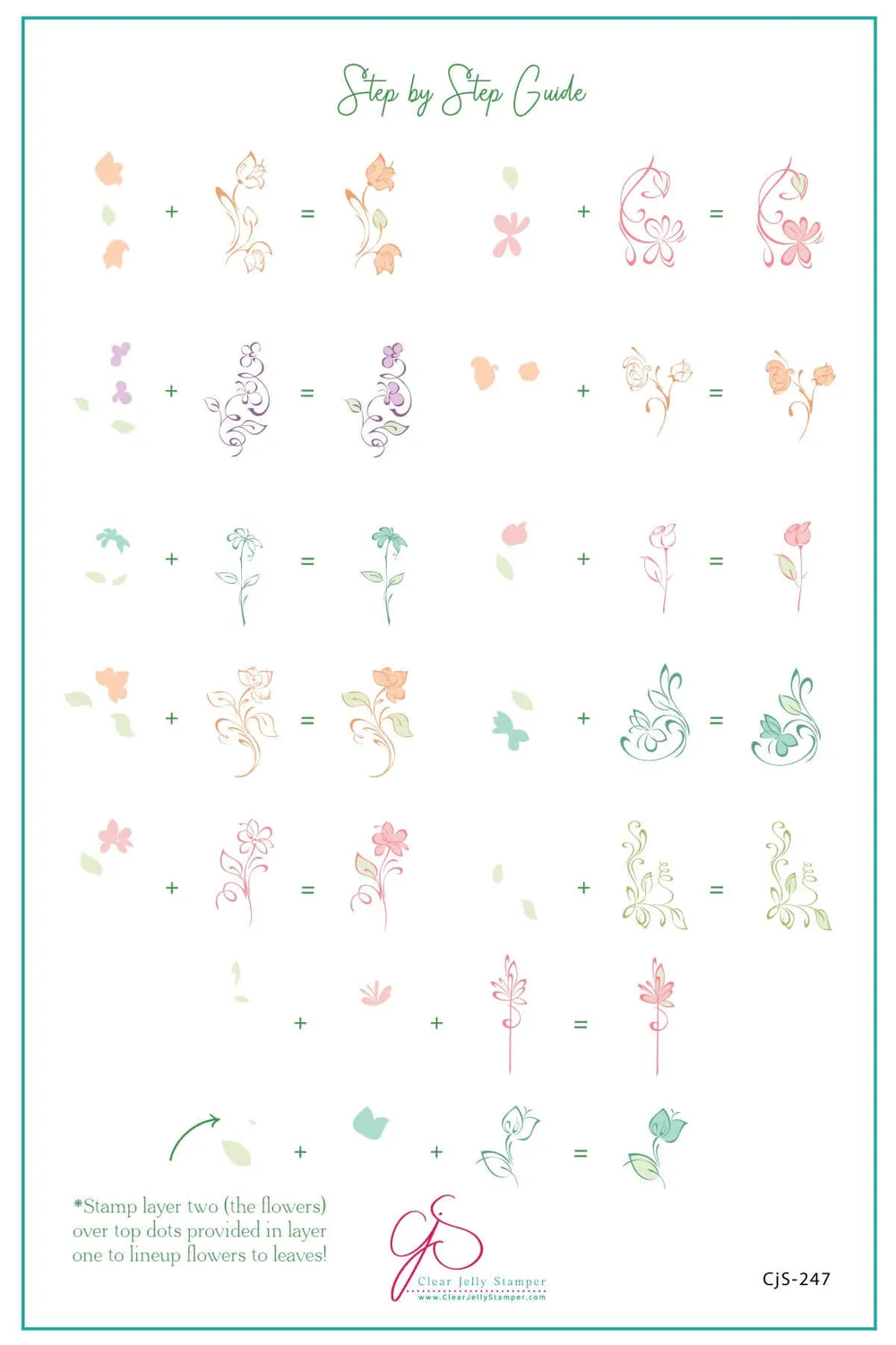 Clear Jelly Stamper CjS-247 Bouquet stempelplade blomster