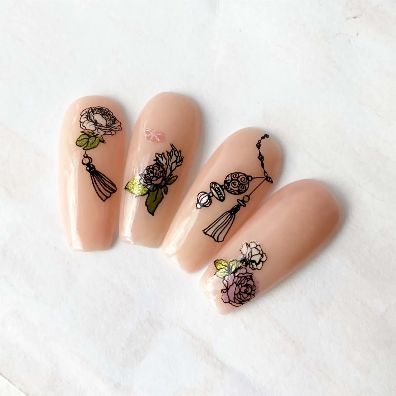 Clear Jelly Stamper CjS-240 Floral Tassel stampingplade blomster