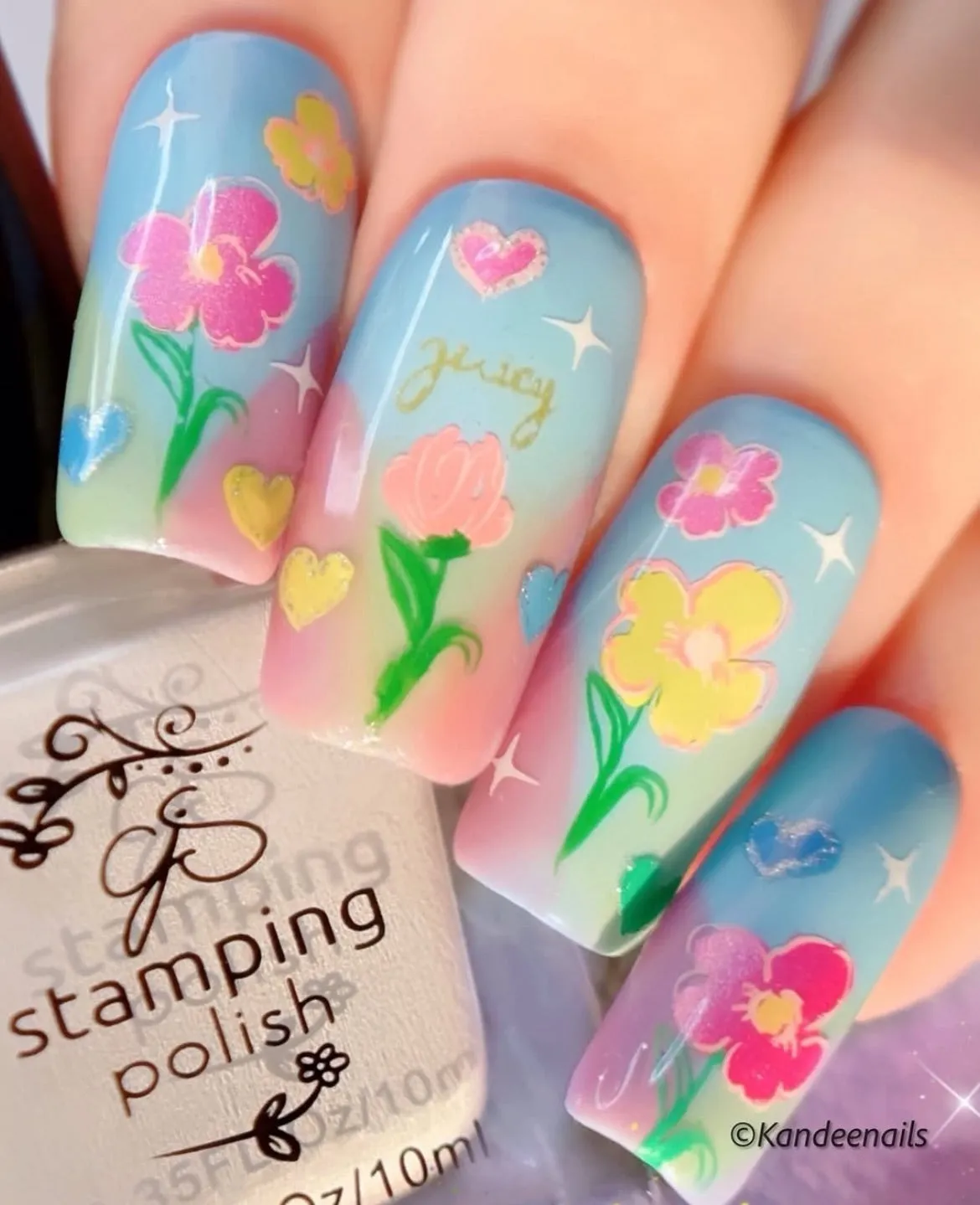 Clear Jelly Stamper Dainty Doodles CjS-386 stampingplade blomster