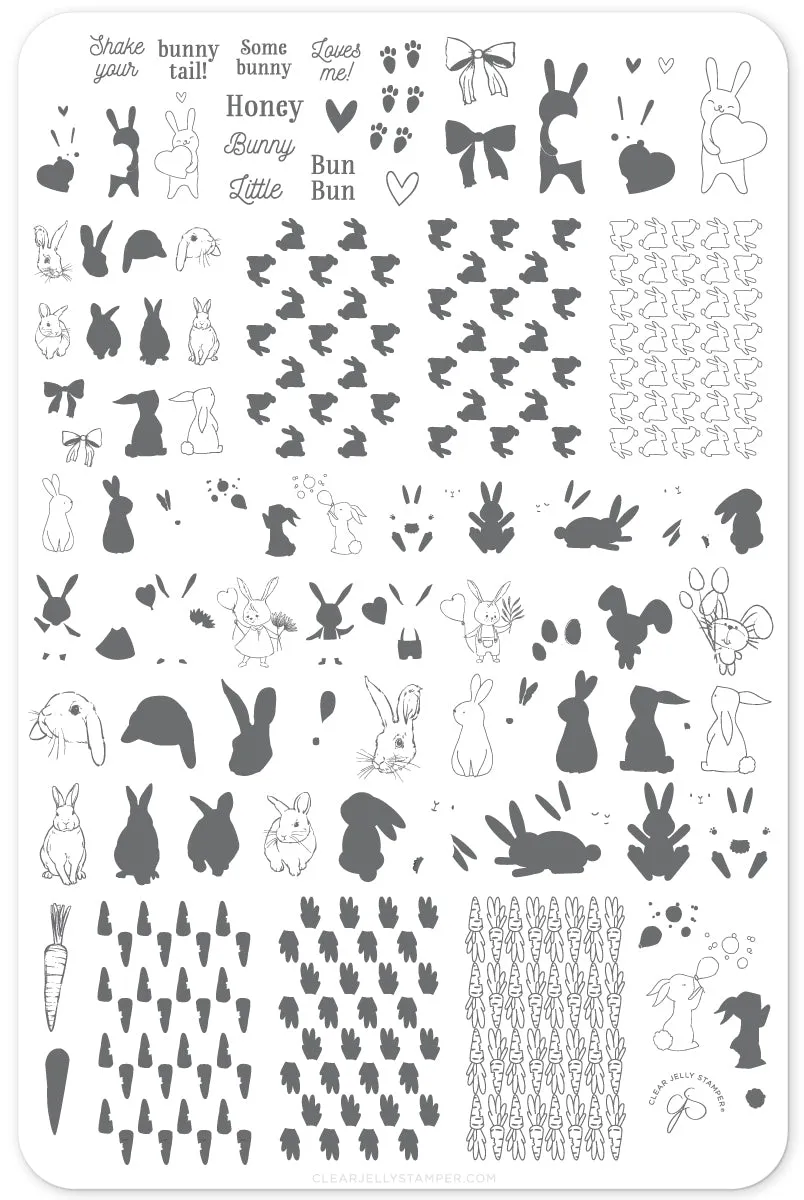 Clear Jelly Stamper H-33 Honey Bunny stempelplade kanin påske