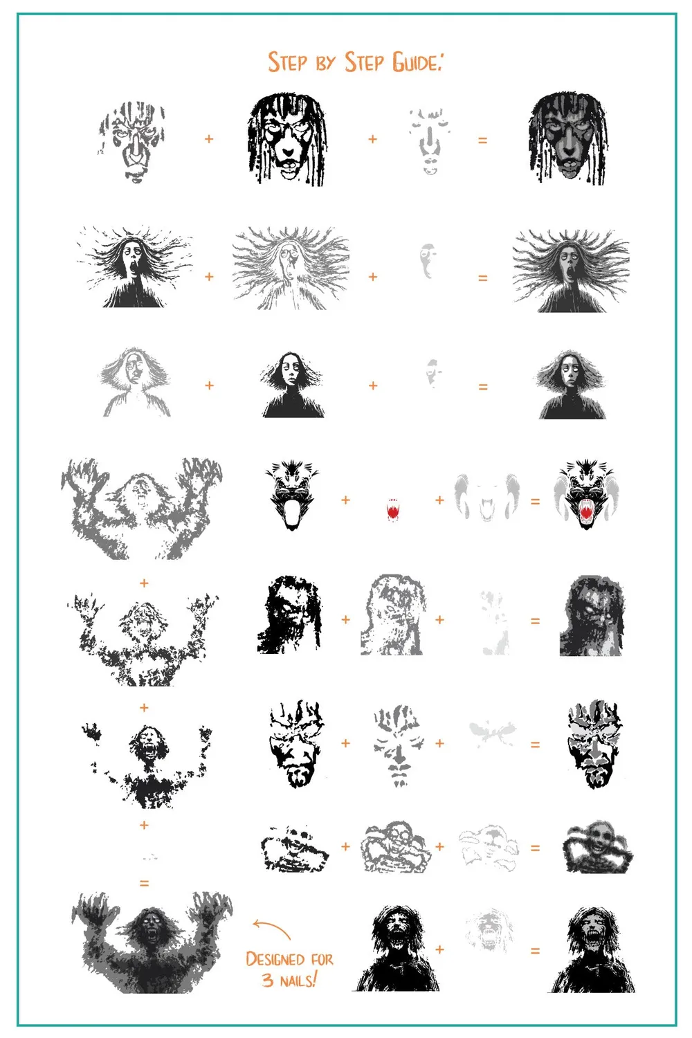 Clear Jelly Stamper CjSH-82 stamping plade nightmare halloween