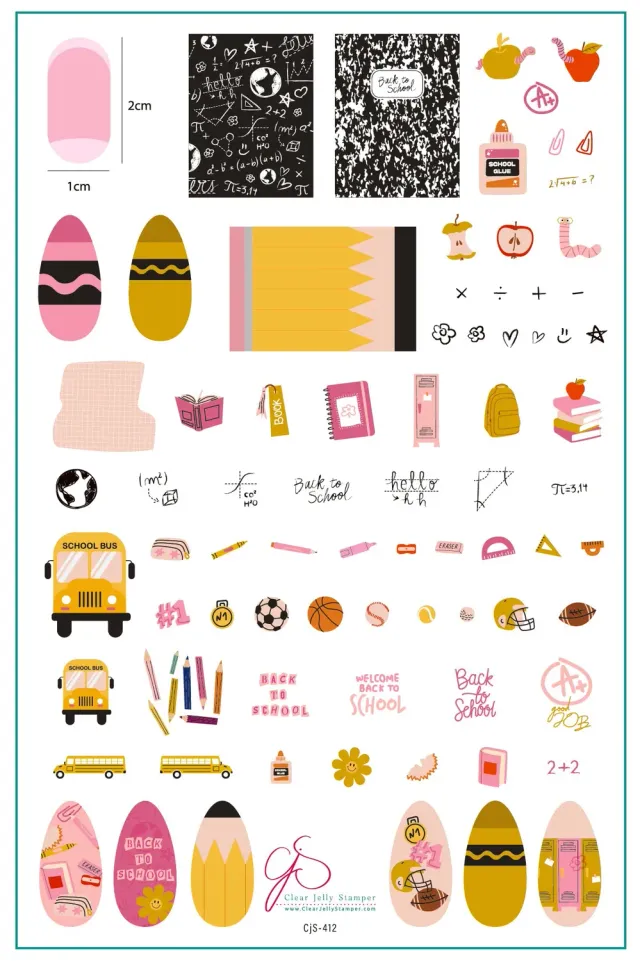 Clear Jelly Stamper CjS-412 Class In Session stampingplade skole
