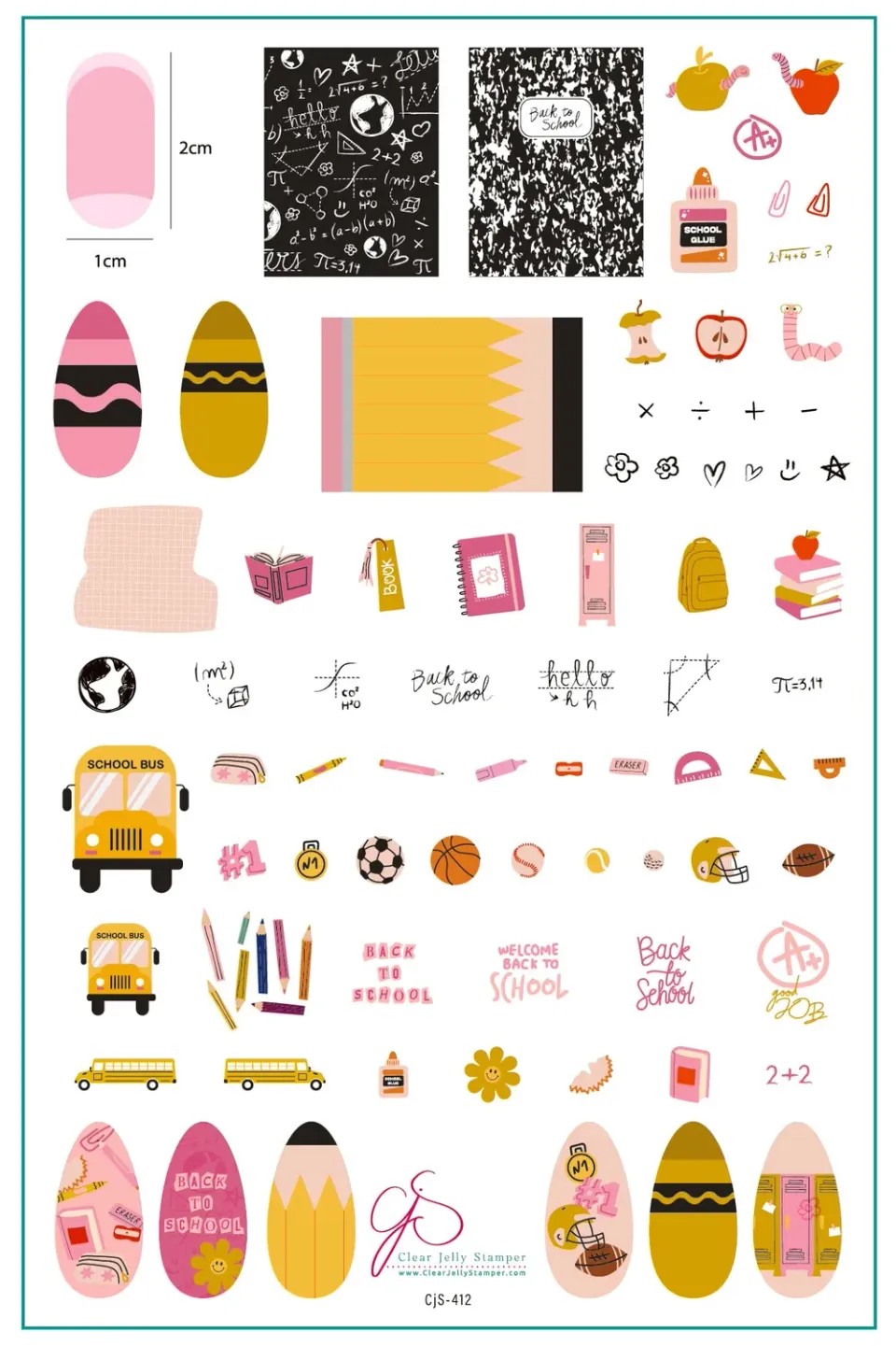 Clear Jelly Stamper CjS-412 Class In Session stampingplade skole