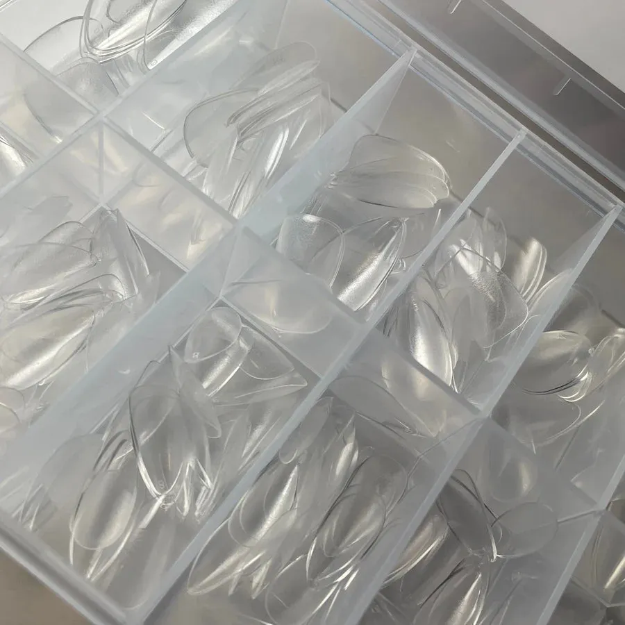 Clear Jelly Stamper Glam & Go press-on negle almond short 240 stk