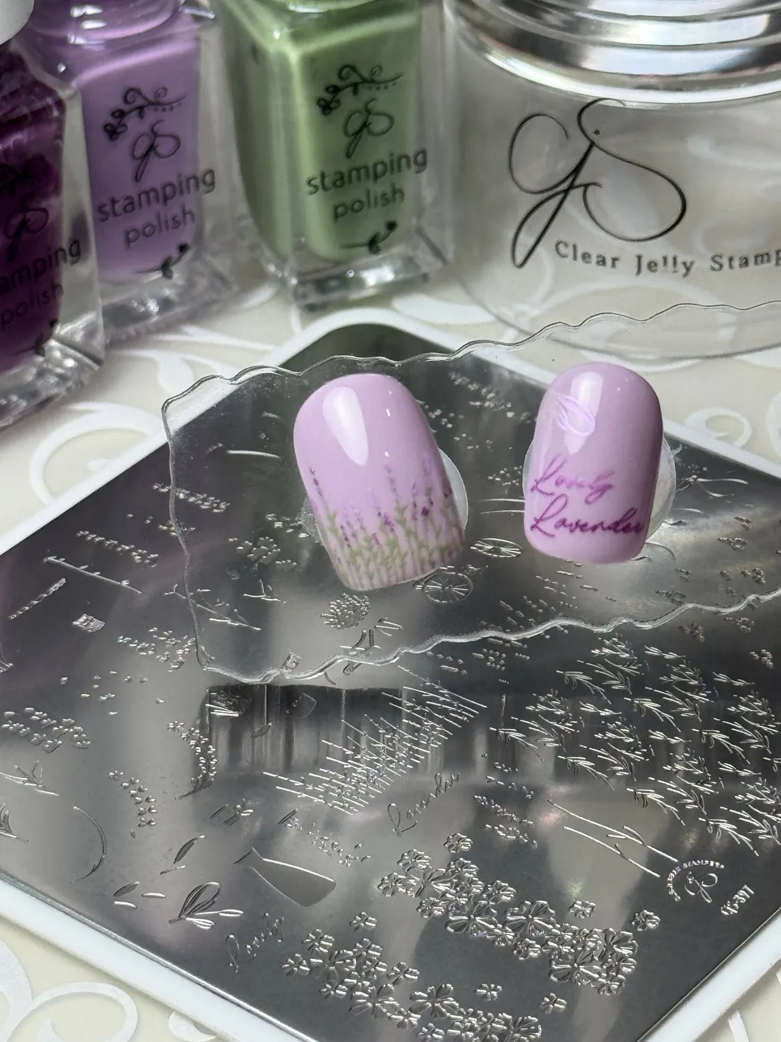 Clear Jelly Stamper CjS-397 Lavender Grove stempelplade 8x8 blomster