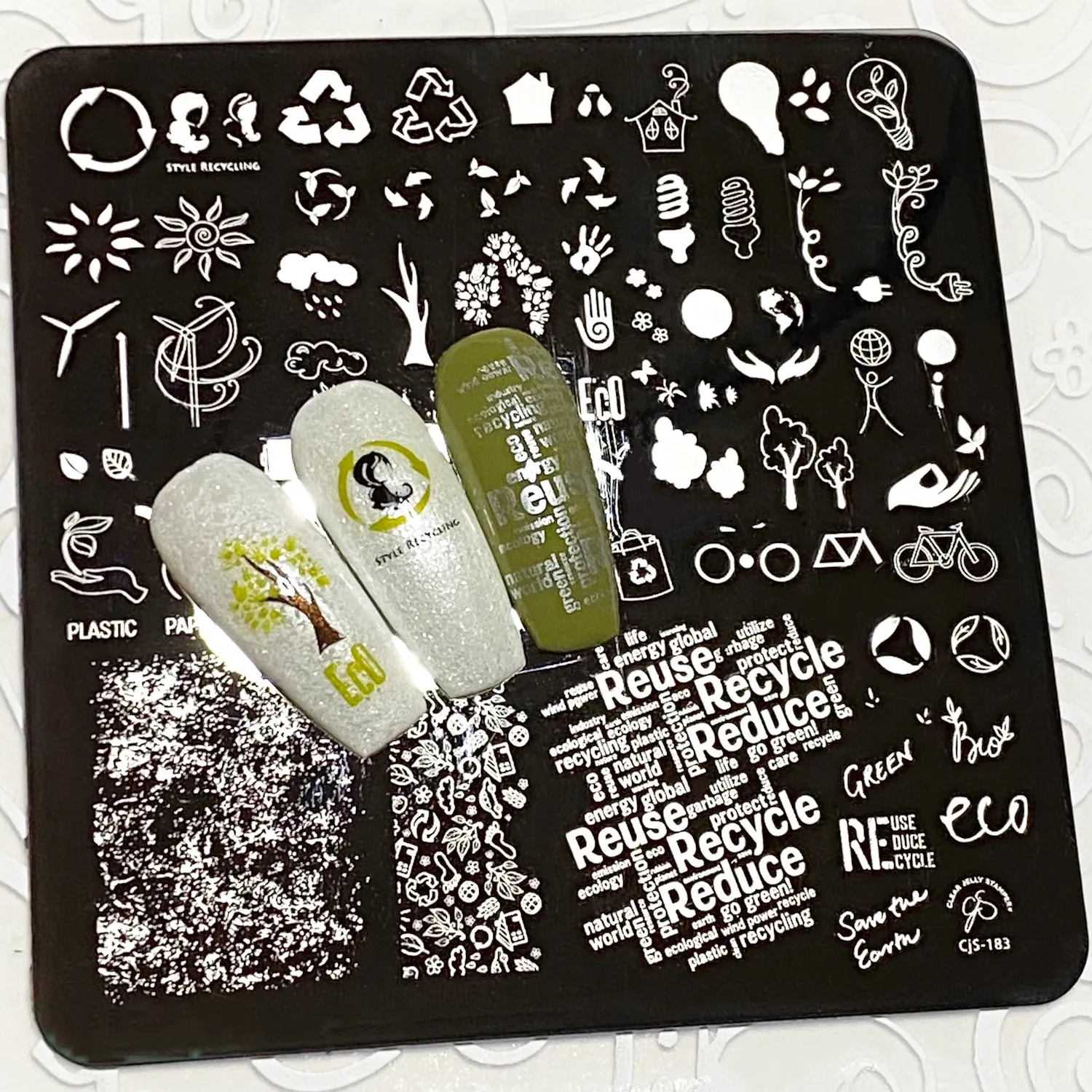 Clear Jelly Stamper CJS-183 stamping plade recycle this