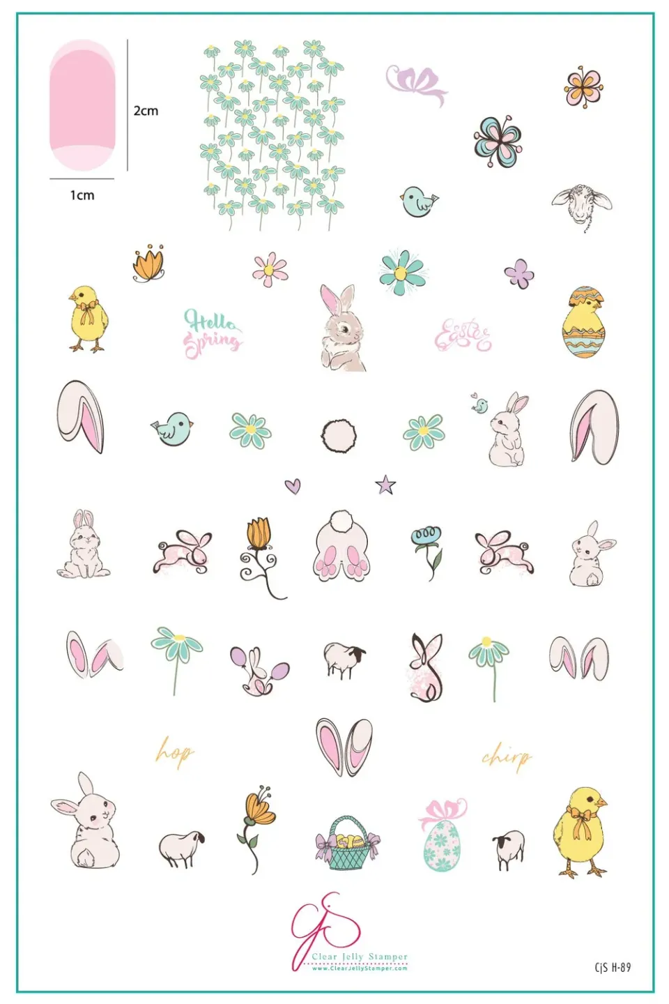 Clear Jelly Stamper Bunny Friends CjSH-89 stamping plade