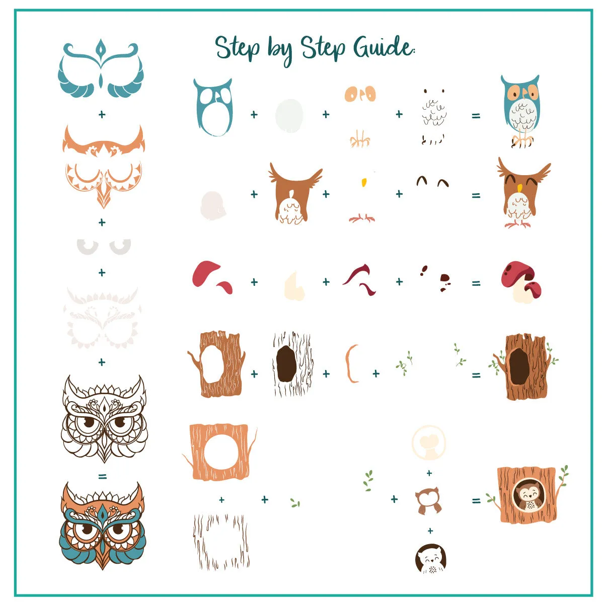 Clear Jelly Stamper CjSLC-96 Owl is Good stampingplade 8x8 cm