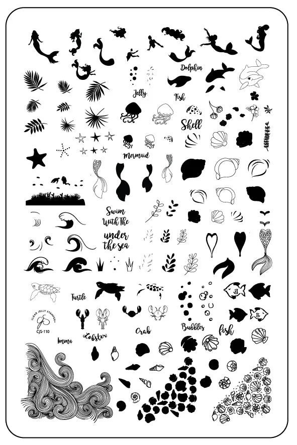Clear Jelly Stamper Underwater Adventures CjS-110 stampingplade