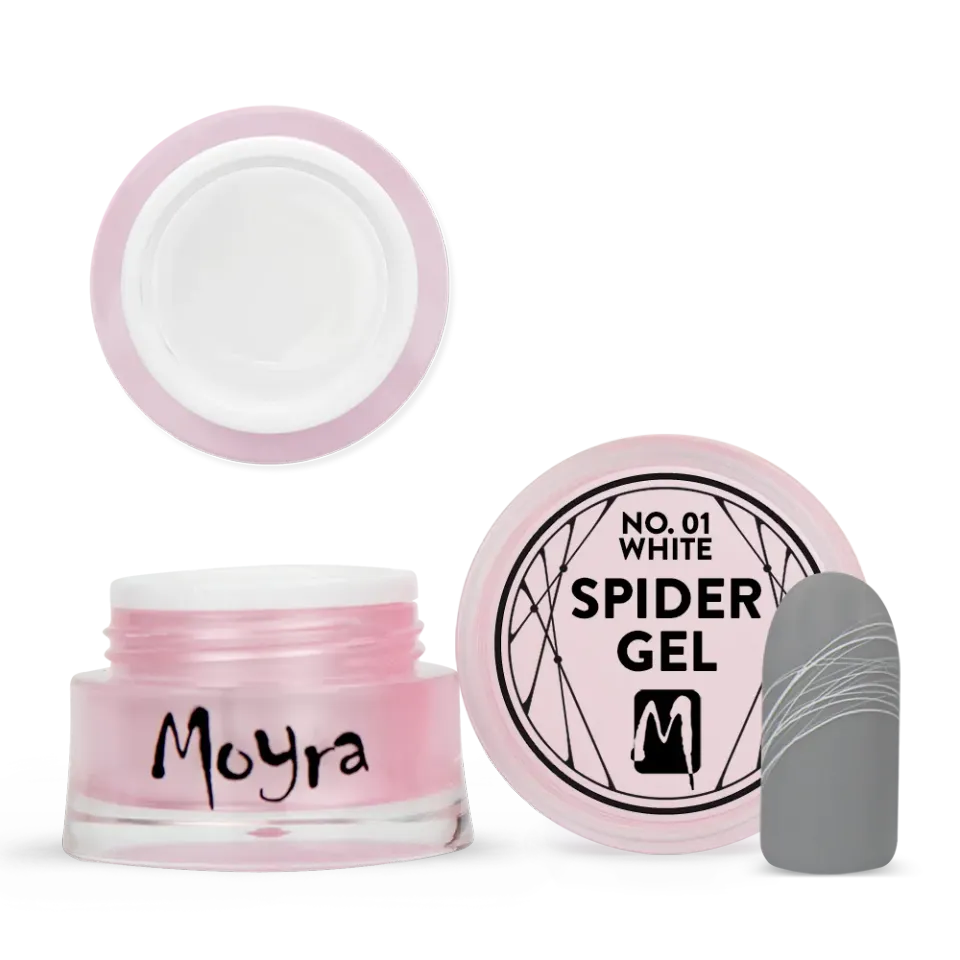 Moyra Spider liner gel 01 hvid 5 g tynde linjer