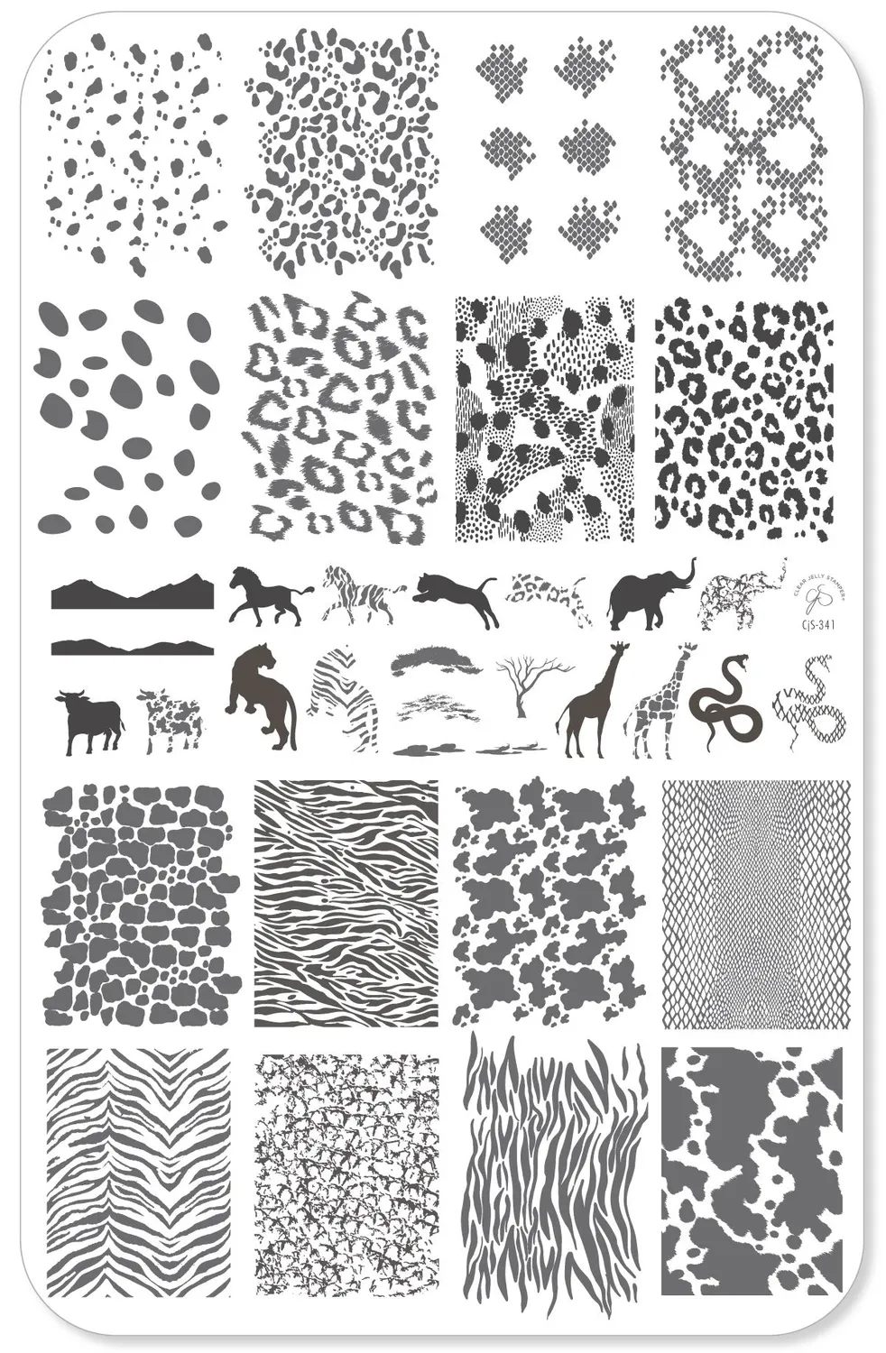 Clear Jelly Stamper Animal Diva CJS-341 stampingplade dyr