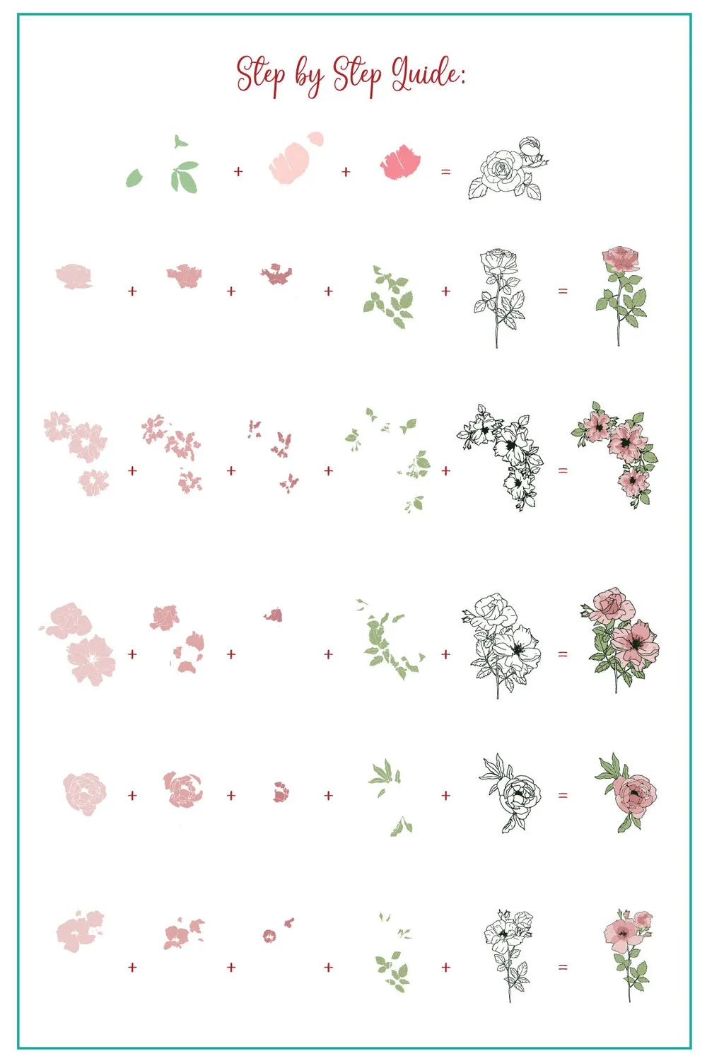 Clear Jelly Stamper CJS-337 Floral Cascade stampingplade