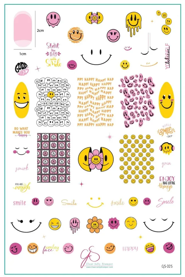 Clear Jelly Stamper CjS-325 Smile stampingplade stor