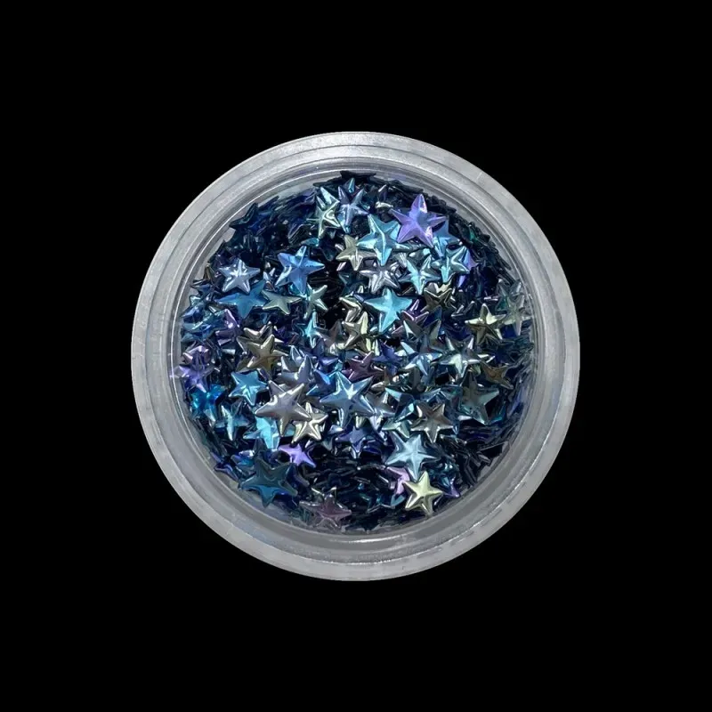 Indigo Nails 3D Stars Blue neglepynt med stjerner