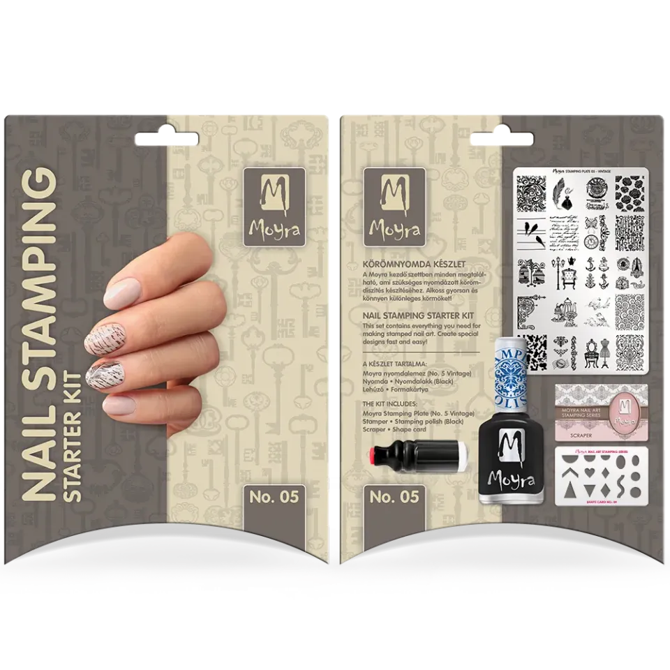 Moyra Stamping No.05 startsæt vintage neglekunst
