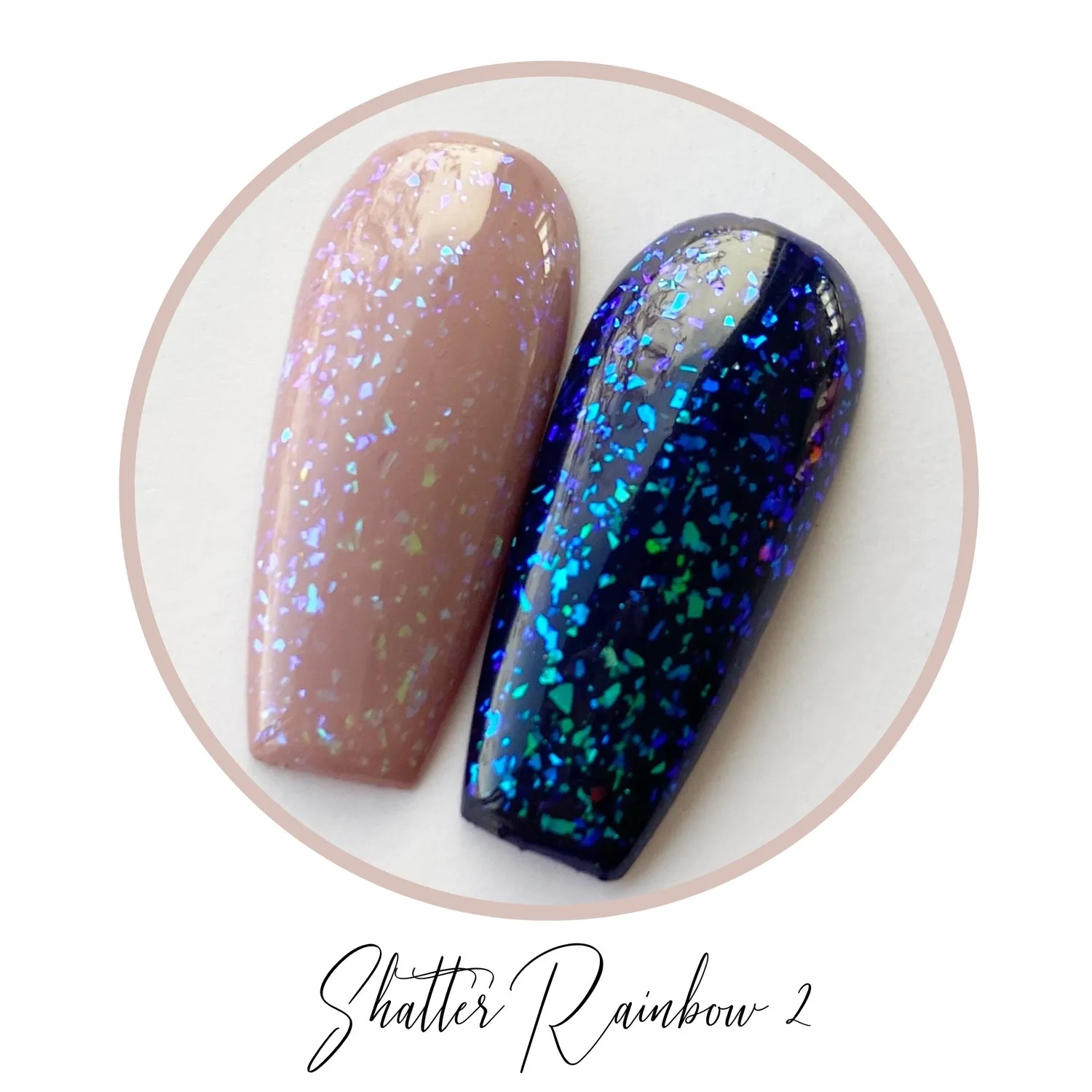 Clear Jelly Stamper KoKo & Claire Shatter Rainbow topcoat trio 3-pak