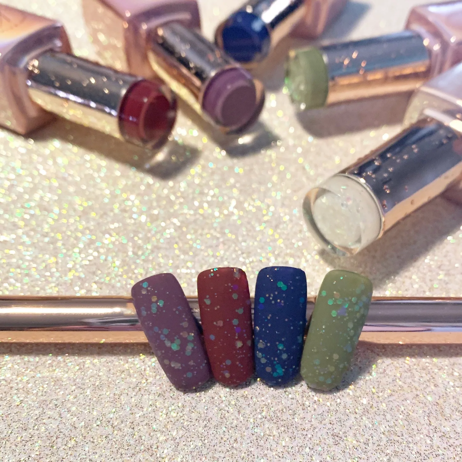 KoKo & Claire 116 Angel matte top coat med glitter 12 ml