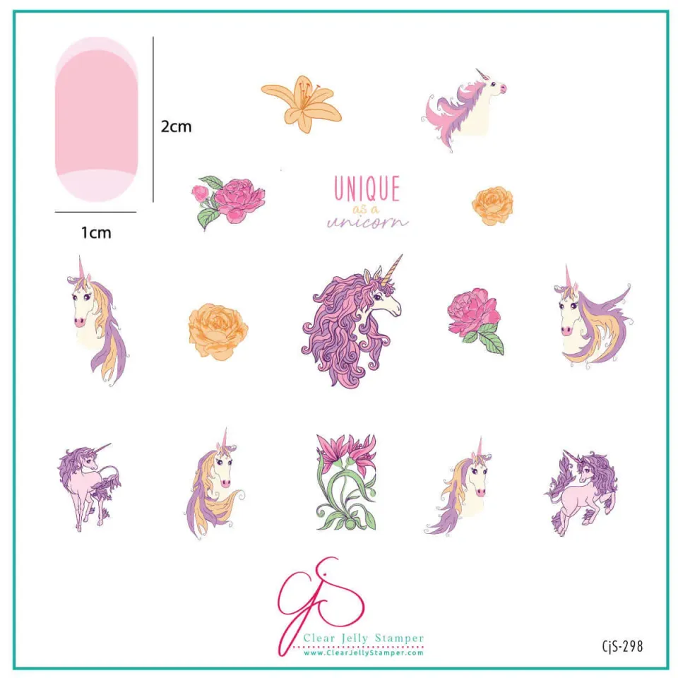 Clear Jelly Stamper CjS-298 stamping plade blomster