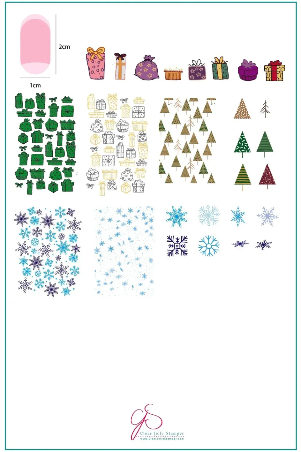 Clear Jelly Stamper Pretty Paper Gifted CjSC-26 stempelplade jul