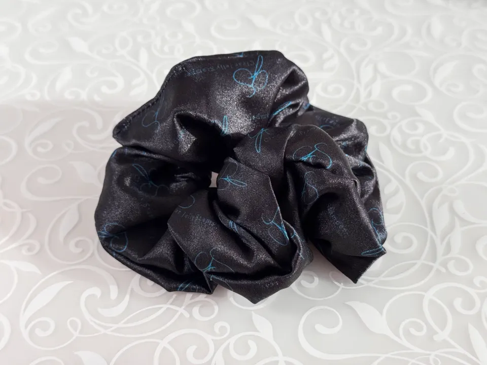 Clear Jelly Stamper CjS scrunchie petrol sort hvid 3 stk
