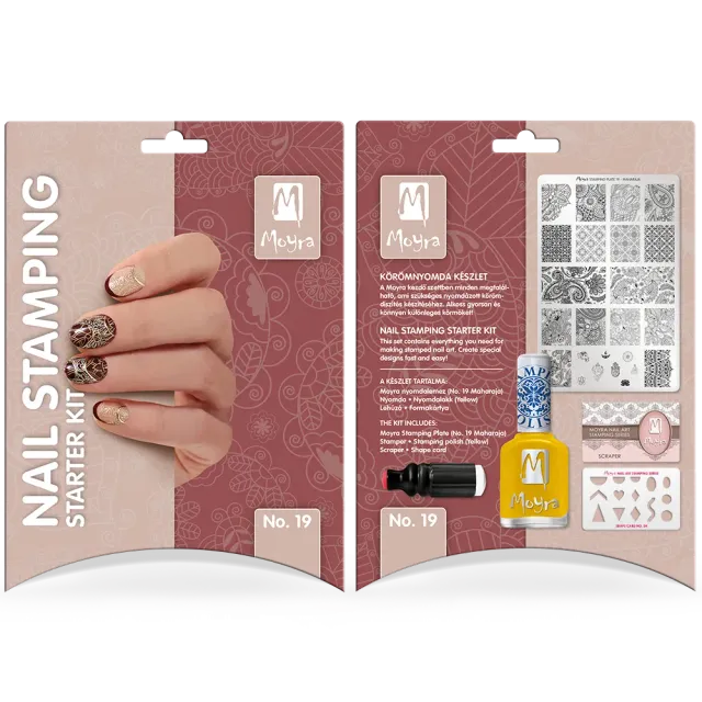 Moyra Stamping Starter Kit 19 Maharaja stamping sæt 5 dele