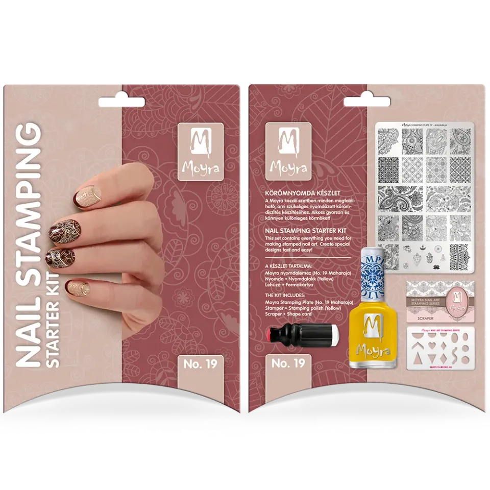 Moyra Stamping Starter Kit 19 Maharaja stamping sæt 5 dele