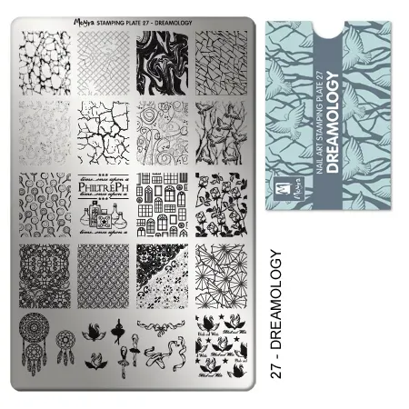 Moyra 27 Dreamology stampingplade – til neglekunst