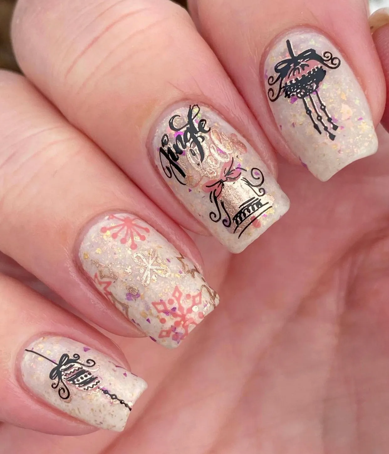 Clear Jelly Stamper Festive & Flirty C-35 stamping plade jul